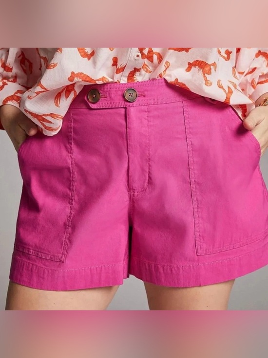 Anthropologie Pants - NWT Anthropologie Maeve Classic High Rise Shorts in Pink size 2